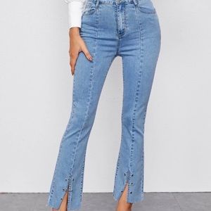 Slit hem jeans